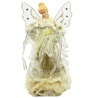 Kurt Alder 16-Inch 10-Light Ivory/Gold Angel Treetop Kurt Alder 16-Inch 10-Light Ivory/Gold Angel Treetop