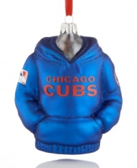 Need a big win? Throw your favorite fan a curve ball this Christmas with the Chicago Cubs hoodie ornament from Kurt Adler. Need a big win? Throw your favorite fan a curve ball this Christmas with the Chicago Cubs hoodie ornament from Kurt Adler.