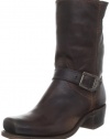 FRYE Women's Cavalry Strap 8L Boot,Dark Brown,7 M US