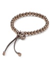 Bring luxe shine to your looks with this beaded bracelet finished with leather accents from Michael Kors.