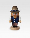 From his ten-gallon hat to this fringed vest to his six-shooter, this delightful wooden nutcracker is entirely hand-crafted in Germany.6 X 6 X 10½HCarved woodMade in Germany