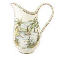 Lenox British Colonial Accessories Gold Banded Bone China Large Pitcher Lenox British Colonial Accessories Gold Banded Bone China Large Pitcher