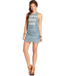 Southwest-inspired embroidery make this chambray Free People shift a hot pick for an updated boho look! Southwest-inspired embroidery make this chambray Free People shift a hot pick for an updated boho look!