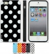 iTronz Black iPhone 5 Polka Dot Case for Apple Soft Gel TPU Material