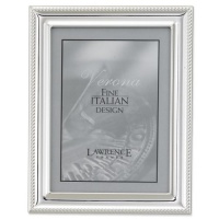Lawrence Frames Silver Plated 8 by 10 Metal Picture Frame with Rope Border Lawrence Frames Silver Plated 8 by 10 Metal Picture Frame with Rope Border