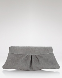 Epitomizing understated luxury, Lauren Merkin's textured leather clutch features an evening-approved size and wear-with-all look. Epitomizing understated luxury, Lauren Merkin's textured leather clutch features an evening-approved size and wear-with-all look.