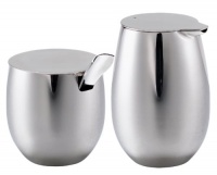 Bodum Columbia Stainless-Steel Sugar and Creamer Set Bodum Columbia Stainless-Steel Sugar and Creamer Set