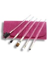 This unique feature-focused collection includes all the brushes you need to create the perfect eye look for any mood. Each of Trish's eye-enhancing tools is precision-shaped to effortlessly create your perfectly defined and shaded eye from natural to smoky. Housed in Trish's deluxe suede brush roll with room for additional brushes, this long-handled set includes Brush Cream Blender, Brush Tapered Blending, Brush Precise Eye Lining, Brush Soft Smudge, Lash Comb & Brow Definer. 
