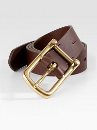 Equestrian-inspired buckle accents this smooth, simple design of fine leather.LeatherAbout 1½ wideImported Equestrian-inspired buckle accents this smooth, simple design of fine leather.LeatherAbout 1½ wideImported