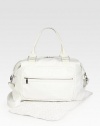 Form and function go hand in hand for taking along your baby's essentials, in a subtle signature jacquard with webbed trim.Detachable, adjustable shoulder strapDouble top handlesTop zip closureTwo outside zip pocketsChanging padWipe-clean lining70% polyester/30% nylonAbout 19W X 11H X 7DImported