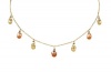 Studio 925 Champagne Diamond and Citrine CZ Briolette 18k Yellow Gold Vermeil Sterling Silver Necklace