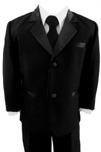 Boys Usher with Tie Tuxedo Suit Tux Set Black From Baby to Teen Boys Usher with Tie Tuxedo Suit Tux Set Black From Baby to Teen