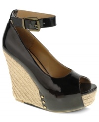 Stud detailing, a feminine ankle strap, and a cool espadrille heel: Chinese Laundry's Dasher wedge platform sandals feature a little bit of everything. Stud detailing, a feminine ankle strap, and a cool espadrille heel: Chinese Laundry's Dasher wedge platform sandals feature a little bit of everything.