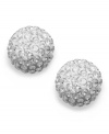 Bubbly sophistication, by Swarovski. These stud earrings add sparkle with bubble-inspired Crystal Silver Shade Pointiage® crystals. Crafted in 22k gold-plated mixed metal. Approximate diameter: 1/3 inch.