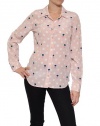 Women's Equipment Brett Floral Polka Dot Print Blouse in Rose Smoke Size S