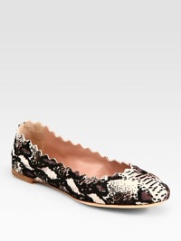 EXCLUSIVELY AT SAKS.COM. A feminine scalloped edge finishes this silhouette of snake-print pony hair. Pony hair upperLeather lining and solePadded insolePattern variesMade in ItalyOUR FIT MODEL RECOMMENDS ordering one half size up as this style runs small. EXCLUSIVELY AT SAKS.COM. A feminine scalloped edge finishes this silhouette of snake-print pony hair. Pony hair upperLeather lining and solePadded insolePattern variesMade in ItalyOUR FIT MODEL RECOMMENDS ordering one half size up as this style runs small.