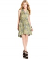 An allover bird print adds irreverent appeal to this Bar III dress, perfect for a cute, casual look that's a bit flirty! (Clearance)