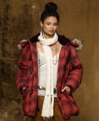 Channeling a trip into the wild, Denim & Supply Ralph Lauren's heritage down plaid snorkel coat will always be a well-worn favorite and gets a luxe update with faux-fur trim. Channeling a trip into the wild, Denim & Supply Ralph Lauren's heritage down plaid snorkel coat will always be a well-worn favorite and gets a luxe update with faux-fur trim.