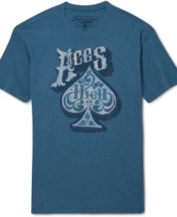 Don't gamble on sub par styles, this Lucky Brand Jeans tee is a guaranteed winner. Don't gamble on sub par styles, this Lucky Brand Jeans tee is a guaranteed winner.