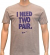 Nike Men's I Need Two Pair T-Shirt Gray