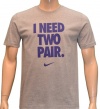 Nike Men's I Need Two Pair T-Shirt Gray