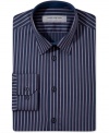 Keep it sophisticated with stripes and a slim silhouette in this Marc New York dress shirt.