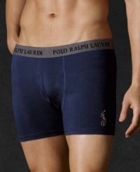 Getting great comfort and style isn't a stretch with these boxer briefs from Polo Ralph Lauren. Getting great comfort and style isn't a stretch with these boxer briefs from Polo Ralph Lauren.