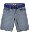 Levi's 505 Belted Straight Fit Shorts (Sizes 4 - 7X) - costas light, 7x