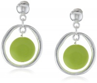 Kenneth Cole New York Urban Citrus Lime Green Bead Orbital Earrings Kenneth Cole New York Urban Citrus Lime Green Bead Orbital Earrings