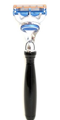 5 Blade Razor Black Handle Fusion Compatible Razor From GBS 5 Blade Razor Black Handle Fusion Compatible Razor From GBS
