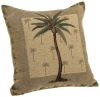 Brentwood Originals Panama Jacquard Chenille 18-by-18-inch Decorative Pillow, Palm Tree
