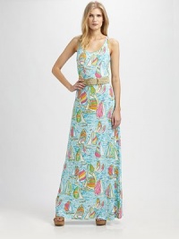 A signature Lily Pulitzer style, a playful, sailboat print meets a maxi silhouette with a sporty racerback.ScoopneckSleevelessAllover printRacerbackAbout 37 from natural waistCottonMachine washImported Model shown is 5'10 (177cm) wearing US size Small. A signature Lily Pulitzer style, a playful, sailboat print meets a maxi silhouette with a sporty racerback.ScoopneckSleevelessAllover printRacerbackAbout 37 from natural waistCottonMachine washImported Model shown is 5'10 (177cm) wearing US size Small.