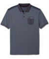 A simple polo with modern details, this Sean John shirt is perfect for work or play.