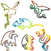 Buddy Bands - Dragons - 12 Pack 2X Double Wrap Bands, Tie Dye Colors (Compare to Silly Bandz, Zany Bands, Goofy Bands, Disney Bands, and Stretchy Shapes) Check Out All the Buddy Band Shapes and Styles!