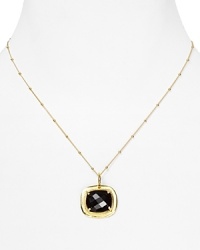 Coralia Leets has refined daytime jewelry by blending natural stones with elegantly simple construction. Here the designer combines black onyx and sterling silver to create a delicate pendant necklace. Coralia Leets has refined daytime jewelry by blending natural stones with elegantly simple construction. Here the designer combines black onyx and sterling silver to create a delicate pendant necklace.