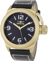 Invicta Men's 1111 Corduba Collection Black Dial Black Leather Watch