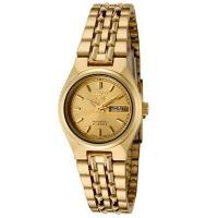 Seiko Women's SYMA04 Seiko 5 Automatic Gold Dial Gold-Tone Stainless Steel Watch Seiko Women's SYMA04 Seiko 5 Automatic Gold Dial Gold-Tone Stainless Steel Watch