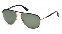 Tom Ford TF0285 Cole 01J Gold And Black Plastic Sunglasses Tom Ford TF0285 Cole 01J Gold And Black Plastic Sunglasses