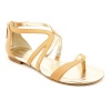 Enzo Angiolini Topaza Womens Size 9 Beige Open Toe Leather Dress Sandals Shoes