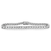 Diamoni Collection 10 Carat Simulated Diamond Round Brilliant 8 Inches Platium Plated Sterling Silver Tennis Bracelet Diamoni Collection 10 Carat Simulated Diamond Round Brilliant 8 Inches Platium Plated Sterling Silver Tennis Bracelet
