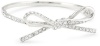 Kate Spade New York Skinny Mini Clear Silver-Tone Pave Bow Bangle Bracelet