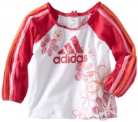 adidas Baby-Girls Infant Raglan Tee, White/Pink, 18 Months adidas Baby-Girls Infant Raglan Tee, White/Pink, 18 Months