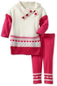Nannette Baby-Girls Infant 2 Piece Knit Hearts Sweater Set, White, 24 Months Nannette Baby-Girls Infant 2 Piece Knit Hearts Sweater Set, White, 24 Months