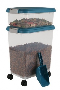 IRIS Airtight Pet Food Container Combo Kit, Blue Moon/Gray IRIS Airtight Pet Food Container Combo Kit, Blue Moon/Gray