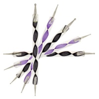 MASH 5 X 2 Way Marbleizing Dotting Tool Pen Set for Nail Art Manicure Pedicure MASH 5 X 2 Way Marbleizing Dotting Tool Pen Set for Nail Art Manicure Pedicure