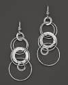 Hammered sterling silver hoops band together to form a stunning statement earring from Ippolita.