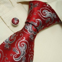 Designer Red Paisleys Necktie Cufflinks Set with Gift Box Ties for Him Jacquard Woven Grey Pattern Silk Mens Tie And Cuff Links Gift Tie Set A1011 One Size Red Designer Red Paisleys Necktie Cufflinks Set with Gift Box Ties for Him Jacquard Woven Grey Pattern Silk Mens Tie And Cuff Links Gift Tie Set A1011 One Size Red
