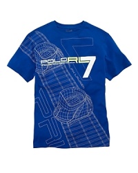 A bold snowboard graphic lends an athletic edge to a classic cotton tee, making it a stylish must-have for the classroom and the playground. A bold snowboard graphic lends an athletic edge to a classic cotton tee, making it a stylish must-have for the classroom and the playground.