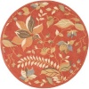 Safavieh Blossom Collection BLM913A Handmade Rust and Multi Hand-spun Wool Round Area Rug, 6-Feet Round