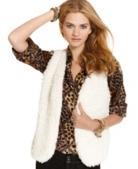 Vests are back! American Rag updates our favorite layer of the season with super-cushy faux-fur and a relaxed, effortless fit. Vests are back! American Rag updates our favorite layer of the season with super-cushy faux-fur and a relaxed, effortless fit.